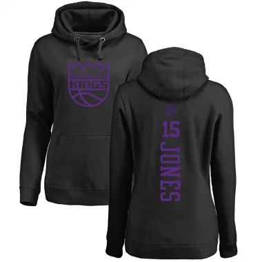 Black Women's Mason Jones Sacramento Kings Branded One Color Backer Pullover Hoodie