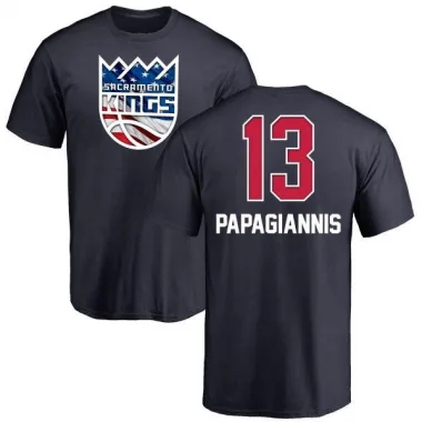 Navy Men's Georgios Papagiannis Sacramento Kings Name and Number Banner Wave T-Shirt