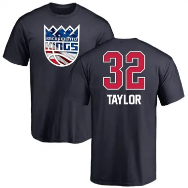 Navy Youth Terry Taylor Sacramento Kings Name and Number Banner Wave T-Shirt