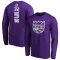 Purple Men's Terry Taylor Sacramento Kings Backer Long Sleeve T-Shirt
