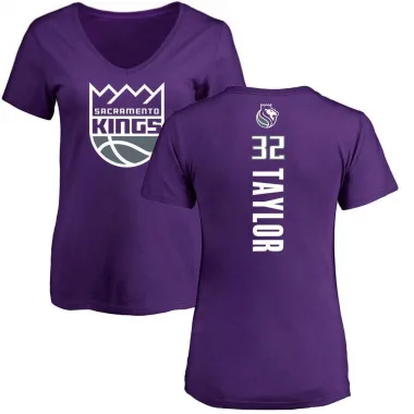 Purple Women's Terry Taylor Sacramento Kings Backer T-Shirt